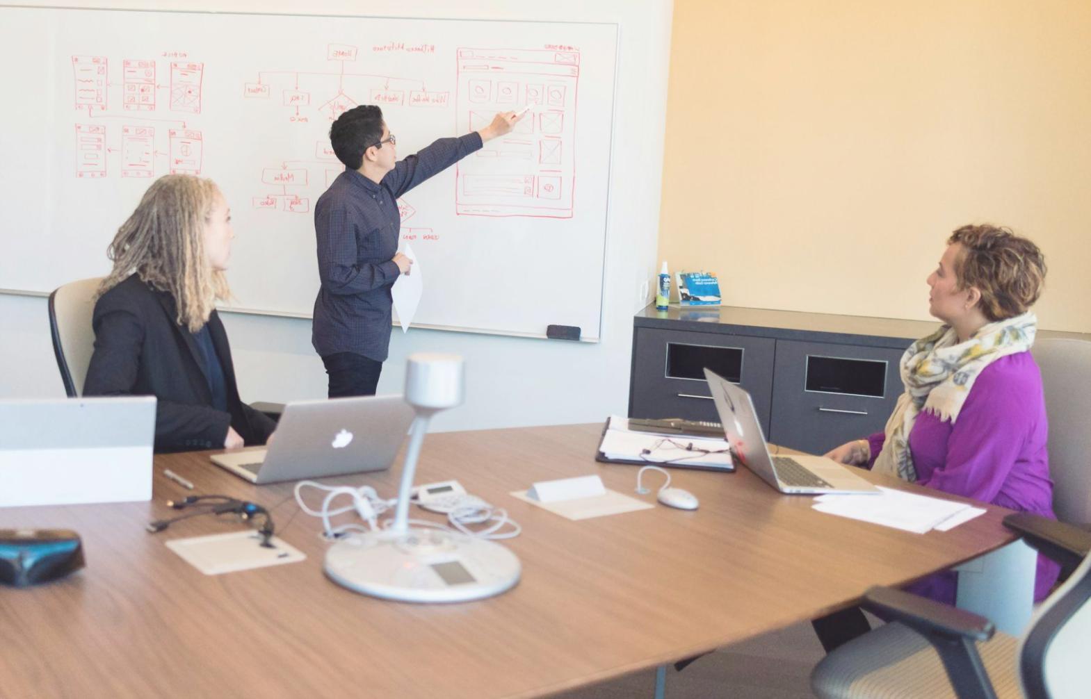 Séance de travail collaboratif entre participants du programme